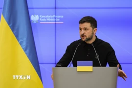 Tổng thống Ukraine Volodymyr Zelensky. (Ảnh: PAP/TTXVN)