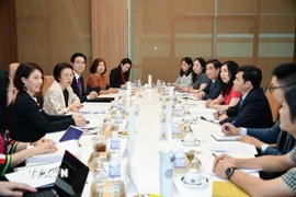 Quang cảnh buổi làm việc. (Ảnh: TTXVN phát)