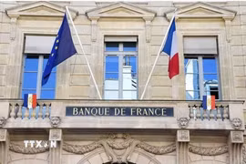 Ngân hàng Trung ương Pháp ở Paris. (Ảnh: SIPA/TTXVN)