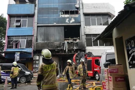 Hiện trường vụ hỏa hoạn tại Jakarta, Indonesia ngày 9/12. (Ảnh: AP)