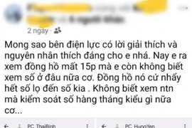 Đăng tải hóa đơn tiền điện trên Facebook có thể làm lộ thông tin cá nhân. (Nguồn: Công an cung cấp).