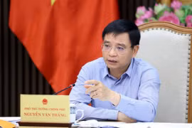 Phó Thủ tướng Nguyễn Văn Thắng chủ trì cuộc làm việc. (Ảnh: VGP)