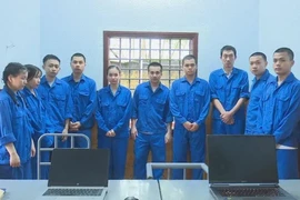 Các đối tượng trong đường dây lừa đảo. (Ảnh: Công an tỉnh Đắk Lắk)