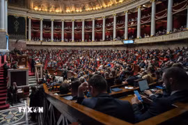 Quang cảnh phiên họp Quốc hội Pháp ở Paris. (Ảnh: THX/TTXVN phát)