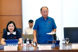 Đại biểu Quốc hội tỉnh Lào Cai Sùng A Lềnh phát biểu. (Ảnh: Doãn Tấn/TTXVN)