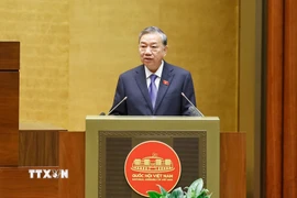 Tổng Bí thư Tô Lâm phát biểu chỉ đạo Hội nghị. (Ảnh: Doãn Tấn/TTXVN)