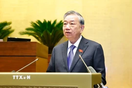 Tổng Bí thư Tô Lâm phát biểu chỉ đạo Hội nghị. (Ảnh: Doãn Tấn/TTXVN)