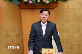 Phó Thủ tướng Trần Hồng Hà phát biểu. (Ảnh: Văn Điệp/TTXVN)