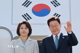 Tổng thống Hàn Quốc Lee Jae Myung và phu nhân bắt đầu chuyến công du châu Âu ngày 9/6/2026. (Ảnh: Yonhap/TTXVN)
