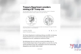 Tranh cãi về thiết kế đồng xu 1 USD khắc hình Tổng thống Trump