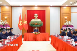 Tổng Bí thư, Chủ tịch nước Tô Lâm điện đàm với bà Takaichi Sanae, Chủ tịch Đảng Dân chủ Tự do Nhật Bản (LDP), Thủ tướng Nhật Bản. (Ảnh: Thống Nhất/TTXVN)