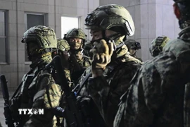 Binh sỹ Hàn Quốc. (Ảnh: Kyodo/TTXVN)