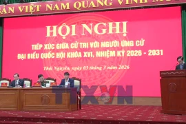 Ứng cử viên Quốc hội khóa XVI Phan Văn Giang tiếp xúc cử tri Thái Nguyên