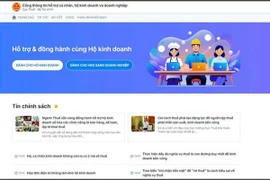 Giao diện Cổng thông tin hỗ trợ cá nhân, hộ kinh doanh, doanh nghiệp được thiết kế tối giản và thân thiện với người nộp thuế. (Ảnh chụp màn hình)