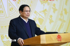 Thủ tướng Phạm Minh Chính chủ trì Phiên họp thứ nhất của Ban Chỉ đạo phòng, chống lãng phí sáng 25/2/2025. (Ảnh: Dương Giang/TXVN)