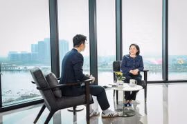 Bà Mai Kiều Liên trong chương trình “Dear Future, Gửi tương lai” trên VTV1.
