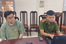 Đối tượng Đặng Chí Thành tại cơ quan công an.
