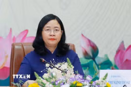 Đồng chí Bùi Thị Minh Hoài, Ủy viên Bộ Chính trị, Bí thư Trung ương Đảng, Bí thư Đảng ủy Mặt trận Tổ quốc, các đoàn thể Trung ương, Chủ tịch Ủy ban Trung ương Mặt trận Tổ quốc Việt Nam. (Ảnh: TTXVN)