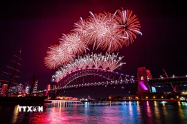 Màn pháo hoa chào đón Năm mới tại Sydney, Australia ngày 1/1/2022. (Ảnh: THX/TTXVN)