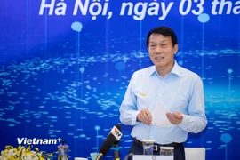 Theo Đại tướng Lương Tam Quang - Bộ trưởng Bộ Công an, Chủ tịch Hiệp hội Dữ liệu Quốc gia, dữ liệu là yếu tố then chốt trong giai đoạn chuyển mình của đất nước. (Ảnh: Minh Sơn/Vietnam+)