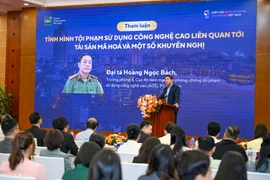 Đại tá Hoàng Ngọc Bách - Trưởng phòng 4, Cục An ninh mạng và Phòng, chống tội phạm sử dụng công nghệ cao (A05), Bộ Công an. (Ảnh: Minh Sơn/Vietnam+)