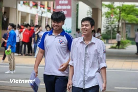 Thí sinh dự thi Tốt nghiệp trung học phổ thông năm 2025. (Ảnh: Hoài Nam/Vietnam+)