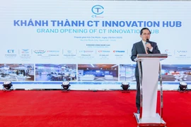 Ông Trần Kim Chung – Chủ tịch Tập đoàn CT Group phát biểu tại sự kiện. (Ảnh: PV/Vietnam+)