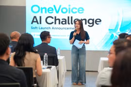 Buổi công bố cuộc thi OneVoice AI Challenge. (Ảnh: VNG)