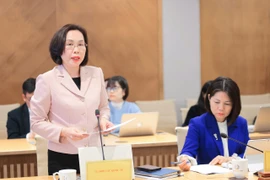 Bà Lê Thị Việt Lâm - Phó vụ trưởng Vụ Hợp tác quốc tế (Bộ Khoa học và Công nghệ) đã có những chia sẻ về Hội nghị Bộ trưởng Số ASEAN. (Ảnh: PV/Vietnam+)