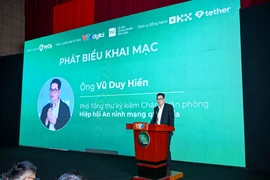 Ông Vũ Duy Hiền - Phó Tổng Thư ký kiêm Chánh Văn phòng Hiệp hội An ninh mạng Quốc gia (NCA) cho rằng có 3 yêu cầu then chốt với việc vận hành và giám sát thị trường tài sản số. (Ảnh: Minh Sơn/Vietnam+)
