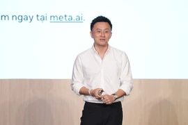 Ông Khôi Lê - Giám đốc Quốc gia của Meta tại Việt Namchia sẻ: “66% doanh nghiệp Việt Nam đang sử dụng AI để giao tiếp với khách hàng và 63% sử dụng để tìm kiếm khách hàng mới. (Ảnh: PV/Vietnam+)
