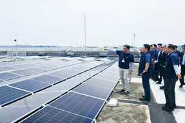 Dự án năng lượng mặt trời áp mái dự kiến sản xuất lượng điện sạch tương đương 2,59 triệu kWh mỗi năm. (Ảnh: Samsung Việt Nam)