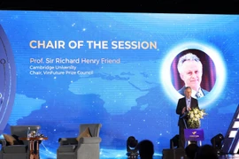 Giáo sư Richard Henry Friend - Chủ tịch Hội đồng Giải thưởng VinFuture. (Ảnh: Minh Sơn/Vietnam+)