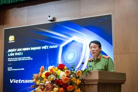 Đại tướng Lương Tam Quang - Bộ trưởng Bộ Công an phát biểu tại Lễ kỷ niệm. (Ảnh: Minh Sơn/Vietnam+)