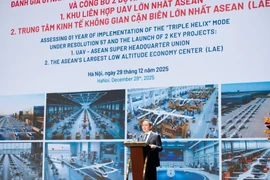 CT Group công bố hai dự án trọng điểm là khu liên hợp UAV lớn nhất ASEAN và trung tâm kinh tế không gian cận biển lớn nhất ASEAN. (Ảnh: Minh Sơn/Vietnam+)