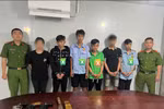 4 đối tượng từ trái qua Đặng Trường Thọ, Nguyễn Hoàng Trọng Nhân,Hà Chánh Phước và Nguyễn Trường. (Ảnh: CA Thành phố Hồ Chí Minh cung cấp)