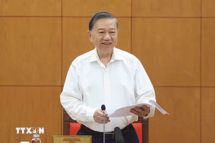 Tổng Bí thư, Chủ tịch nước Tô Lâm phát biểu chỉ đạo. (Ảnh: Thống Nhất/TTXVN)