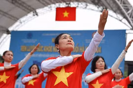Ngày hội rèn luyện sức khỏe người cao tuổi Thủ đô. (Ảnh: Thanh Tùng/TTXVN) 