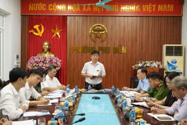 Đoàn kiểm tra liên ngành làm việc tại thành phố Hà Nội. (Ảnh: PV/Vietnam+)