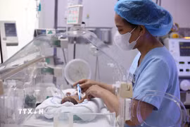 Chính sách dân số hướng đến mục tiêu mỗi trẻ em sinh ra đều được chăm sóc, giáo dục và phát triển toàn diện. (Ảnh: TTXVN)