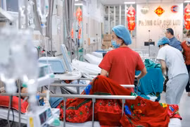 Công tác cấp cứu cho bệnh nhân tại Bệnh viện Bạch Mai. (Ảnh: Minh Quyết/TTXVN)