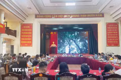 Quang cảnh Hội nghị xúc tiến Du lịch Sơn Tây năm 2026. (Ảnh: Tuyết Mai/TTXVN)