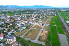 Toàn cảnh Dự án Hạ tầng kỹ thuật khu đất ở Tổ dân phố Đức Điền, phường Đồng Hới. (Ảnh: Thanh Thủy/TTXVN)
