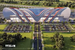 Phối cảnh tuyến metro Bến Thành-Cần Giờ. (Ảnh: TTXVN phát) 