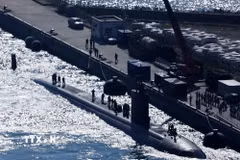 (Hình minh họa) Tàu USS Columbia, tàu ngầm tấn công lớp Los Angeles của Hải quân Mỹ. (Ảnh: Yonhap/TTXVN)