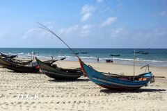Không gian trang trí tại Quảng trường biển Tam Thanh ở phường Quảng Phú, thành phố Đà Nẵng. (Ảnh: Đỗ Trưởng/TTXVN)