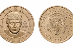 Mỹ phát hành đồng xu 1 USD in hình Tổng thống Donald Trump