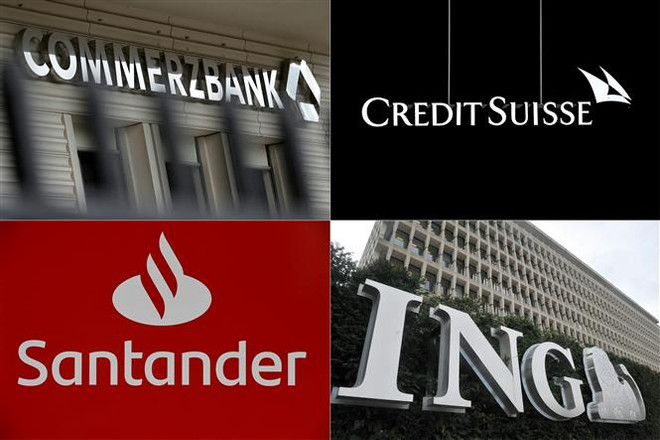 Ngày 15/3/2023, chứng khoán châu Âu trải qua ngày giao dịch tồi tệ nhất trong năm khi giá cổ phiếu của ngành ngân hàng liên tục "bốc hơi" do ảnh hưởng sự cố của Credit Suisse, ngân hàng lớn thứ hai tại Thụy Sĩ. (Ảnh: AFP/TTXVN) Quan chức Pháp lạc quan về hệ thống ngân hàng của châu Âu ảnh 1