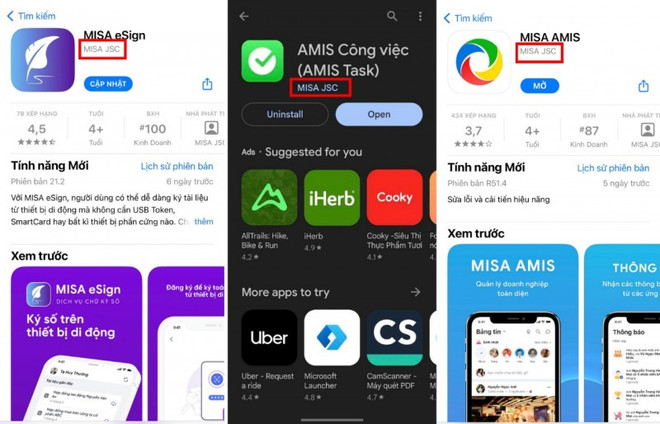 Cảnh báo website, app mạo danh Công ty Cổ phần MISA chiếm đoạt tài sản ảnh 1