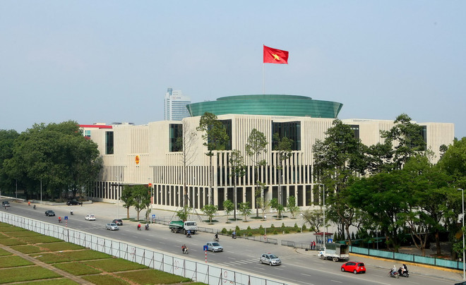 Nhà Quốc hội và Hội trường Ba Đình mới đã sẵn sàng cho kỳ họp thứ 8, Quốc hội khóa XIII. (Ảnh: Phạm Kiên/TTXVN) Ngày mai 20/10, khai mạc Kỳ họp thứ 8 Quốc hội Khóa XIII ảnh 1